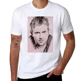 Herrpolos Damon Albarn T-shirt överdimensionerade svart t-shirt hippie kläder snabb torkning vanlig vita skjortor män