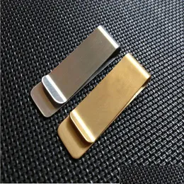 Other Home Storage Organization Stainless Steel Brass Money Clipper Slim Wallet Clip Clamp Card Holder Credit Name 20X52Mm Za4915 Dr Dhipv