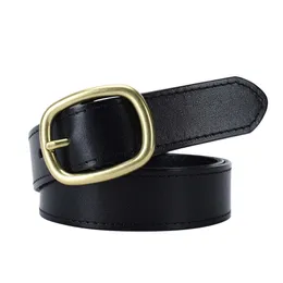 Belt Men's Top Layer Cowhide Leather with Copper Buckle Youth Trend New Business Casual Style Belt