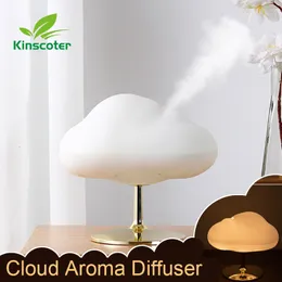 Olejki eteryczne dyfuzery Kinscoter Cloud Air nawilżacz aromaterapia aromaterapia olejka eteryczna dyfuzor ciepły kolory nocne tryb światła 230821