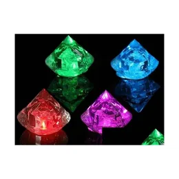 Party Decoration Diamond Led Colorf Induction Light Ice Romance Romantic Bar Wedding Special Luminous Waterproof Drink Gift Drop Del Dhyp3