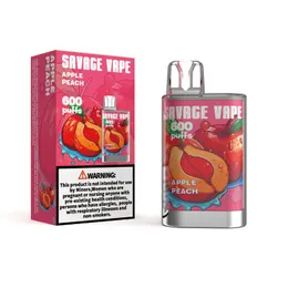 Savage Vape Crystal 600 퍼프 일회용 E 담배 펜 상자 키트 퍼프 800 콜라 병 500mAh 배터리 2ml 사전 채워진 카트 20mg NIC Vapers Pod Bar