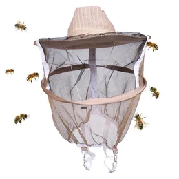 バーベキューツールアクセサリー蜂の帽子通気性養蜂家養蜂家養蜂家帽子の高い視認性ベールフェイス保護屋外キーパースタートキット230821