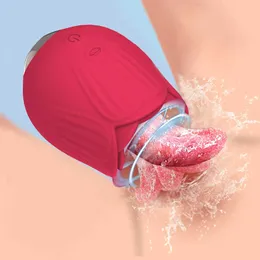 Massaggiatore Potente Rosa Succhiare Vibratore Femminile per Le Donne Clitoride Clitoride Sucker Stimolatore Orale Lingua Leccare Merci Adulti 18