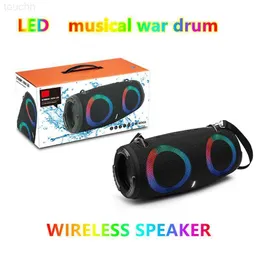 Portabla högtalare 100W High Power Wireless TWS Subwoofer Portable Waterproof Card RGB Colorful Rotating Flashing Light Bluetooth Speaker 221017 L230822