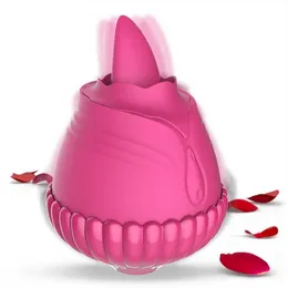 Rose Vibrator Zunge lecken für Frauen 9 Vibration Klitoris Stimulator Klitoris Massagegerät Mini Erwachsene Paare