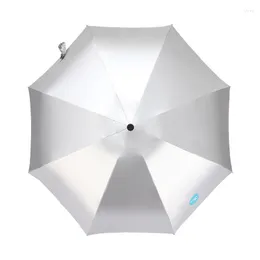 Umbrellas Automatic Folding Umbrella Titanium Silver UV Protection Outdoor Travel Windproof Sunscreen Upscale Gift C-00009