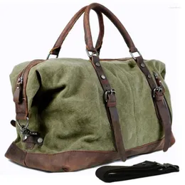 Duffel Bags Canvas Militar Couro Men's Travel Bag Magago Marra