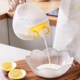 Mätverktyg Filter Cup Practical Egg Liquid Mixing Inbyggd platta klar för Bake Ultrafine