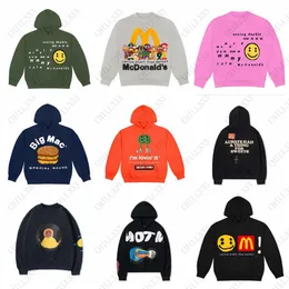 CPFM Mickey DS McDicks Maccas Big Mac Puff Print 풀오버 Hoodie 남자 후드 셔츠 승무원 목 스웨트 셔츠 남자 플러스 빈티지 스웨터 두꺼운면 스웨터