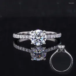 Cluster Rings IGI Certificate Lab Diamond 1ct 1 6 Women Engagement Wedding Ring Fine Jewellery Factory Sale Custom Jewelry