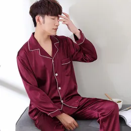 Men's Sleepwear AIPEACE Pajama Suit Satin Silk Pajamas Sets Couple Family Pijama Lover Nit Men & Women Casual Ome Clotin