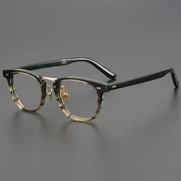 高品質の日本ユニセックス軽量メガネフレームプランクチタンジュディとレトロビンテージスモールリム48-20-150眼の眼鏡アイウェアフルセットケース