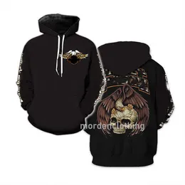 Rua digital masculina Europa e os Estados Unidos New Harley Fashion Motor Motorcycle Style Pullover neutro de Hoodie Autumn and Winter New 2023