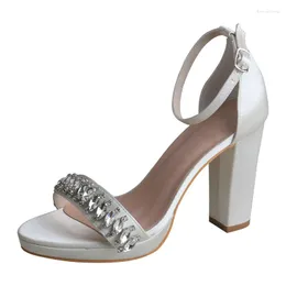 Sandaler Wedopus Custom Platform Ladies Wedding Chunky Heel Bride Shoes Crystal 10cm