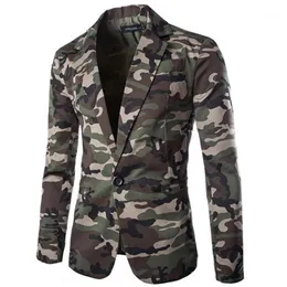 Zogaa Men's Camouflage Blazer Autumn Brand Camo One Button Blazer Men Slim Fit Turn-Down Collar Man Fit Jacket Casual Coats2308