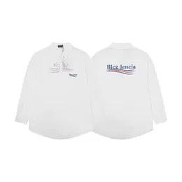 Blcg Lencia Erkekler Silhouette Shirt Erkek Marka Gömlek Tasarımcı Gömlek Paris Marka Giyim Erkek Erkekler Uzun Kollu Pamuk Üstleri Plus Boyutu 8203