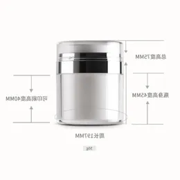 100pcs 50g/50ml Airless Acrylic Cream Jar Round Cream Bottle Commetic Makeup Sbnmt