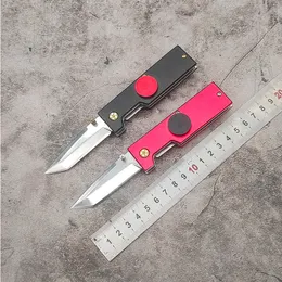 Small Folding Knife Keychain Pocket Camping Knife Spinning Top Blades Outdoor EDC Cutter