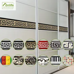 Adesivos de parede Funlife 10200cm Design original Padrão geométrico Diy Removível à prova d'água PVC Border para decors domésticas 230822