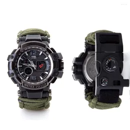 Orologi da polso uomini orologi digitali sport militari Compass Sopravvivenza all'aperto Orologio impermeabile Masculino Cinta Metrica