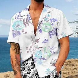 Camicie casual maschile 2023 Shirt estivo uomo hawaiano cocco cocco stampato 3d a maniche corte a manichette da spiaggia per la spiaggia di moda