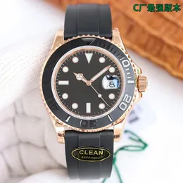 Temiz Fabrika 126655 Serisi Men's Business Watch 2836/3235 Entegre Hareket Kauçuk Kayışı Gül Altın Kılıf Kazanmaya Dayanıklı Safir Cam üretiyor