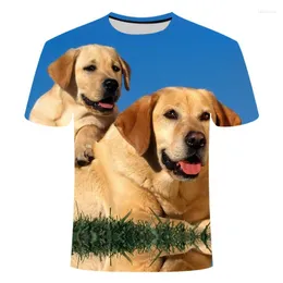 T-shirty Męskie T-shirty 3D Pet Dog Labrador Retriever duży wzór koszulki może być dostosowany dla dzieci i dorosłych rozmiar 4-20 lat