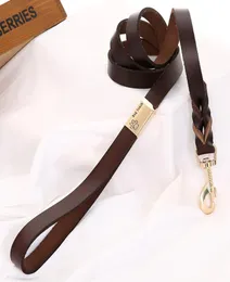 100 Genuine Leather Dog Leash 1220cm 120cm Real Leather Pet Leads Training Leash For Small Medium Large Dogs Pet Products2201053