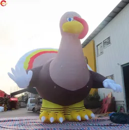 wholesale 12mH 40ftH with blower Outdoor Activities 2023 new design Giant Inflatable Turkey model Airblown Animal for Thanksgiving Day Event Display