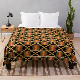 Filtar afrikanska kente mönster 3 soffa tyg pläd plysch sherpa kast filt