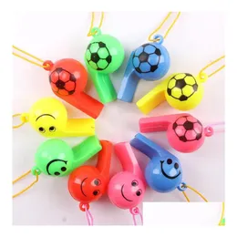 Noise Maker Sportneer Plastic Whistle With Lanyard - Loud Referee Lifeguard For Emergencies Parties Gifts Drop Delivery Home Garden Dhjof