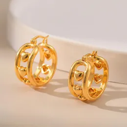 Orecchini a cerchio Copper placcato 18 kArat Gold Europe e gli Stati Uniti Cavalca gli accessori dell'amore Design Donne Personalizzate Creativa