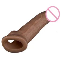 Массажер, жидкий силиконовый удлинитель для пениса с твердой головкой 60 мм, многоразовый для увеличения мужского пола, розничная коробка