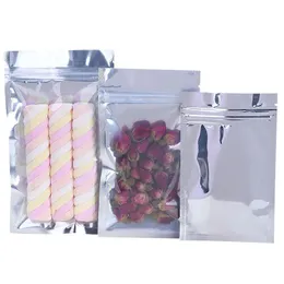 Bolsas de empacotamento por atacado 1000pcs/lote transparente saco de papel alumínio com zíper selado embalagem alimentos alimentos varejo de varejo de panificação re-selvável Deli DHBFM