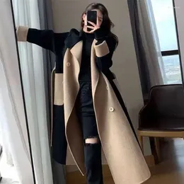 Trench de trincheira feminina Mulheres Winter Fashion Office Lady Long Coat Jackets Casual Roupas Elegantes Design A quente FEMALE