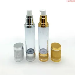50mlゴールドシルバートラベル補充可能なエアレスクリームローションポンプボトル真空化粧品パッケージ50ccコンテナSN853GOODS DCPAN