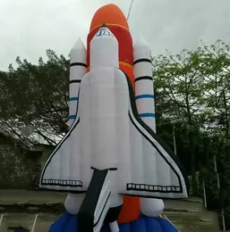 wholesale 8m 26ft H inflatable space shuttle with base giant rocket advertising spacecraft for event