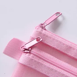 Learning Toys Large Capacity Simple Color Pencil Case Student Exam Series Hand Account Net Yarn Transparent Stationery Storage Supplies Bag