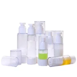 15 30 50 80 100 ml Clear Vacuum Bottle Empty Plastic Airless Pump Spray Transparent Cosmetic Cream Parfym Essential Oil Container Bottl Gouw