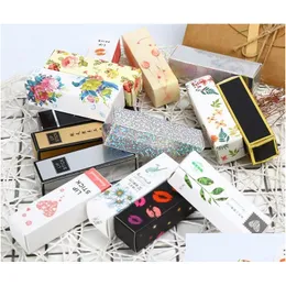 Gift Wrap 24 Style Colorf Kraft Paper Box Craft Lipstick Paperboard Packaging Boxes Birthday Party Packing Pack LZ0841 Drop Delivery H DHX1T