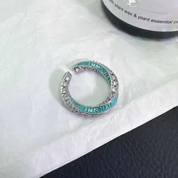 Лучший дизайнер Miumiu Ring Fashion Mint Color Clue с холодным и элегантным вдохновением. Усеяние кольцо кольца кольцо кольцо в день святого Валентина