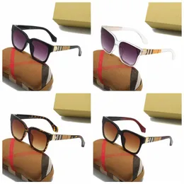 Projektanci okulary przeciwsłoneczne Burbery Marka okulary Metal Gold Frame Słońce Men Men Mirror Sunglasses Polaroid Gaza szklana z pudełkiem 282Z