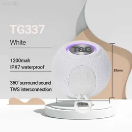 Mini Bluetooth portable Speaker TG337 RGB Lights Waterproof Speakers 1200mAh Loudspeaker Stereo Bass Portable Audio Player5881880 L230822