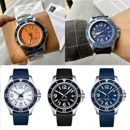 고품질 Superocean Man Watch36 42 44 46mm 가죽 강철 벨트 자동 기계식 석영 무브먼트 전체 작업 시계 럭셔리 W326D