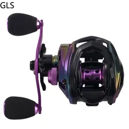 Acessórios de pesca à esquerda da mão direita 19 1BB 203G Baitcasting Reel requintado balaocramento de metal metal tampa lateral max drag 8kg 230822