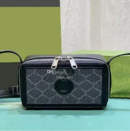 2023 Yeni Tasarımcı Kare Çanta Tasarımcısı Mini Omuz Çantası Erkek ve Kadın Deri Tuval Crossbody Çantası Mizaç Cep Telefonu Çantası