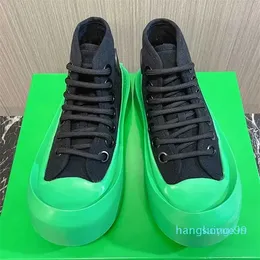 Designer -sneaker nylonowe koronkowe trampki czarne płótno buty guma gumowa o grubości 4,5 cm gumowa jesień jesienna zima para pary swobodne buty