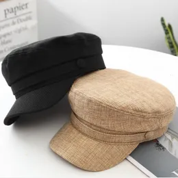 Kadınlar için Beralar Bahar Yaz Sunhat Beret Kadın Donanma Şapkası Moda Sıraslı sekizgen retro şapkalar zirve kapağı kız arkadaşı gönder 230822