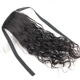 Perucas sintéticas salonchat afro kinky curly ponytail rabinho de tração de traço de cavalo de cavalo com dois pentes plásticos clipe de cabelo Remy x0823